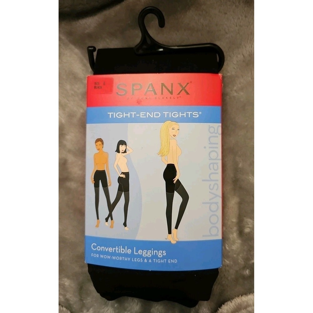New SPANX Women's Original Tight-End Tights, BLACK, Size A 95-125 LBS 4'10"-5'5"